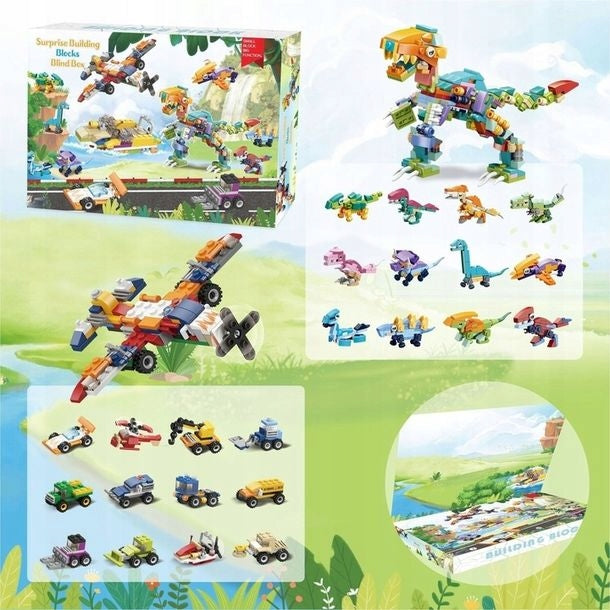 ADVENT CALENDAR 24 SETS DINOSAUR BLOCKS AND CARS FOR GIFT EAN (GTIN) 5904665090107