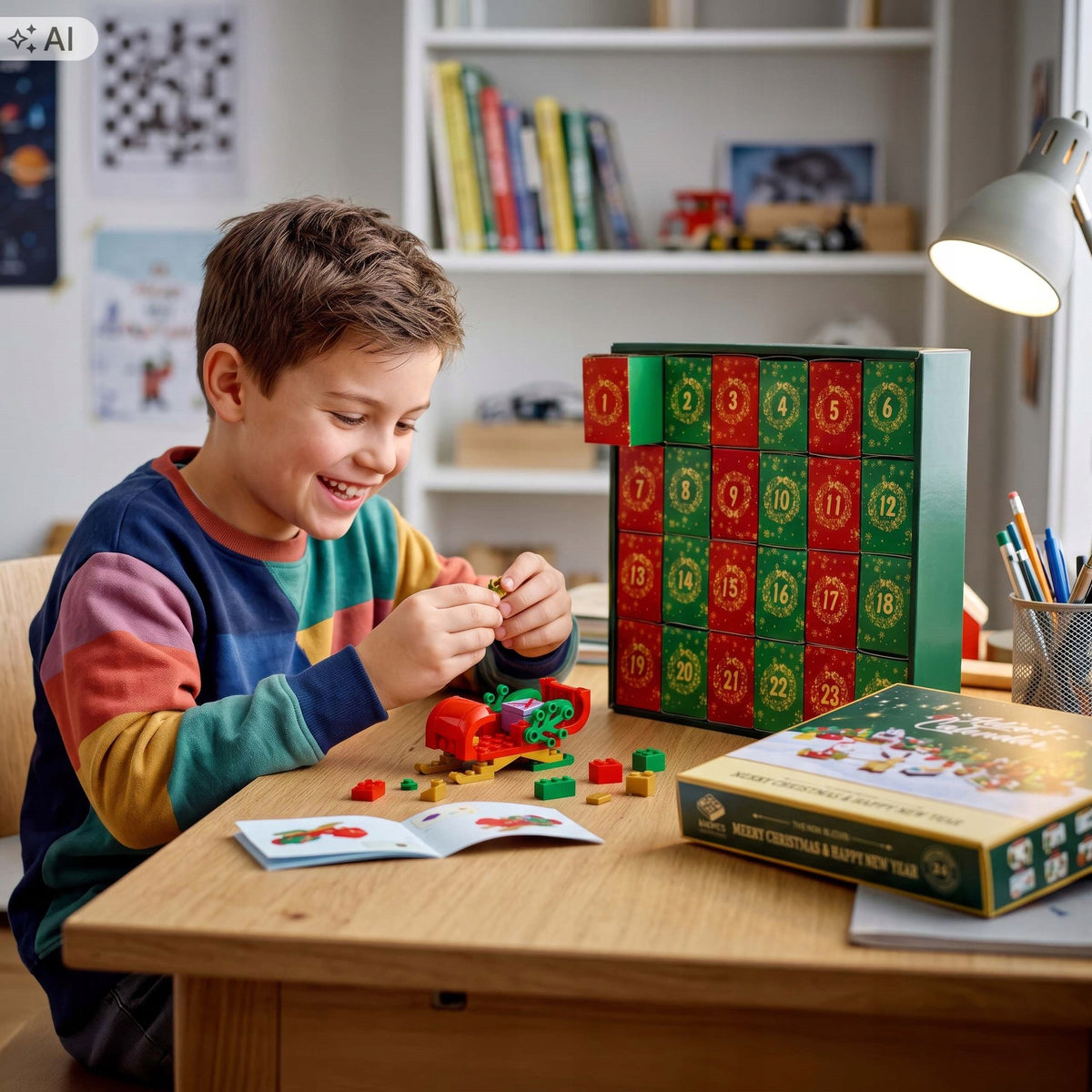 ADVENT CALENDAR 24 SETS OF BLOCKS GIFT CHRISTMAS BLOCKS FIGURINES CHILDREN Packaging status original