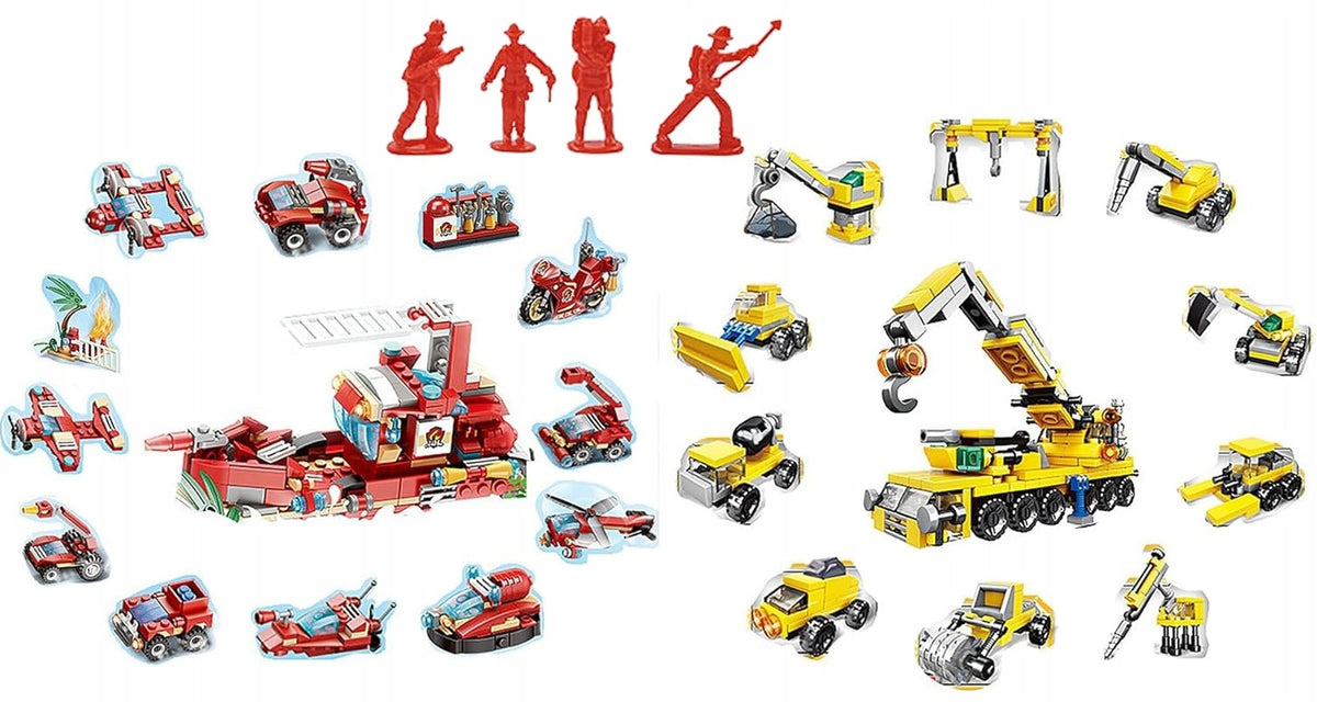 ADVENT CALENDAR BLOCKS FIRE BRIGADE VEHICLES GIFT FOR SANTA CLAUS CHILDREN Brand no brand