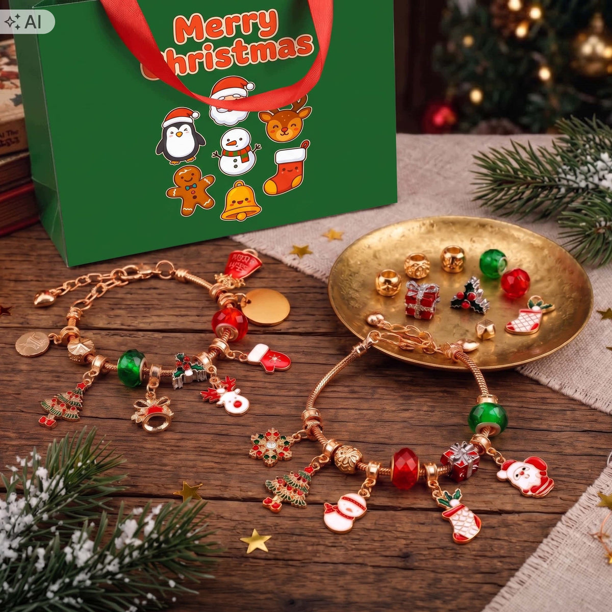 ADVENT CALENDAR BRACELET SET CHARMS JEWELRY FOR GIRLS Packaging status original