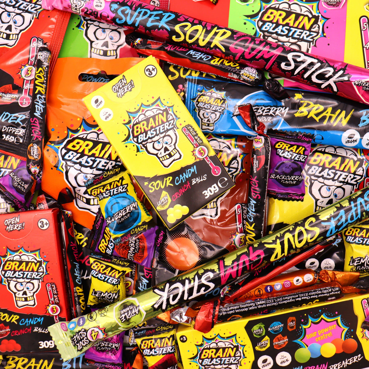 ADVENT CALENDAR BRAIN BLASTERZ SOUR SWEETS GIFT CHRISTMAS EAN (GTIN) 5056086500854