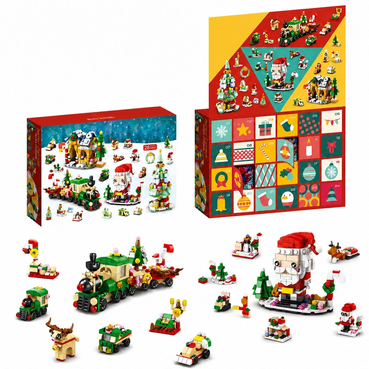 ADVENT CALENDAR BUILDING BLOCKS MULTICOLOR 28 CHRISTMAS MODELS Manufacturer code 4027293299726