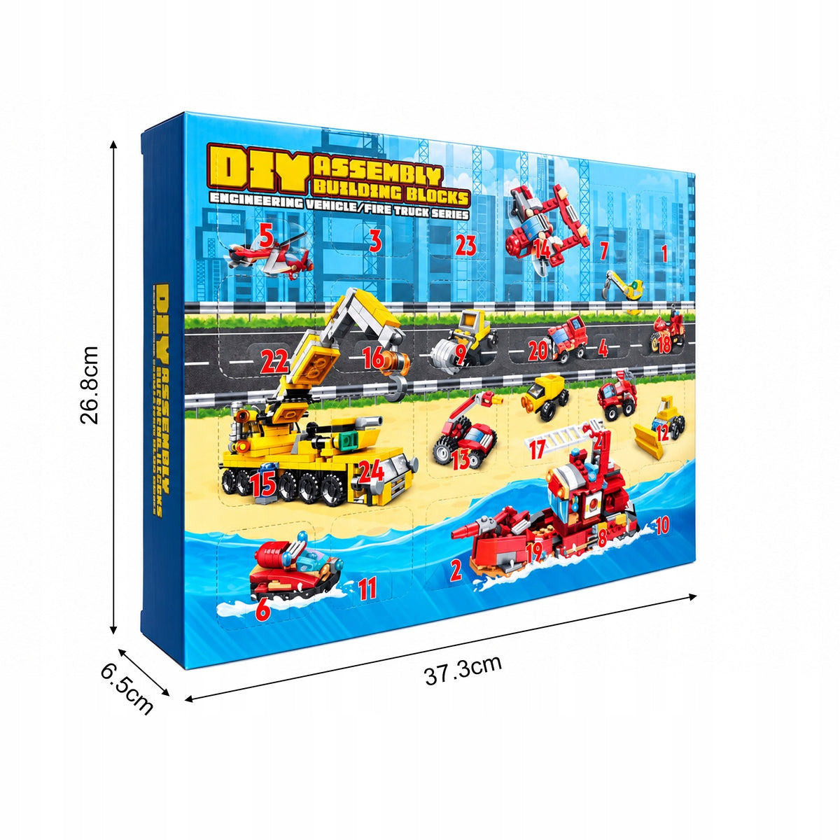 ADVENT CALENDAR DIY FOR CHILDREN BUILDING BLOCKS CARS AND VEHICLES Manufacturer code 009433