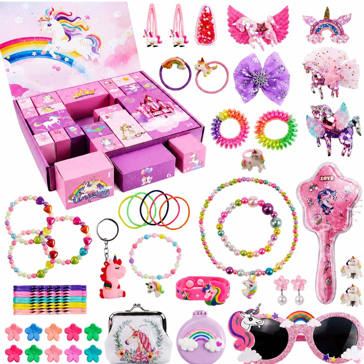 ADVENT CALENDAR FOR BABY GIRL 24PCS UNICORN GIFT SET Brand no brand