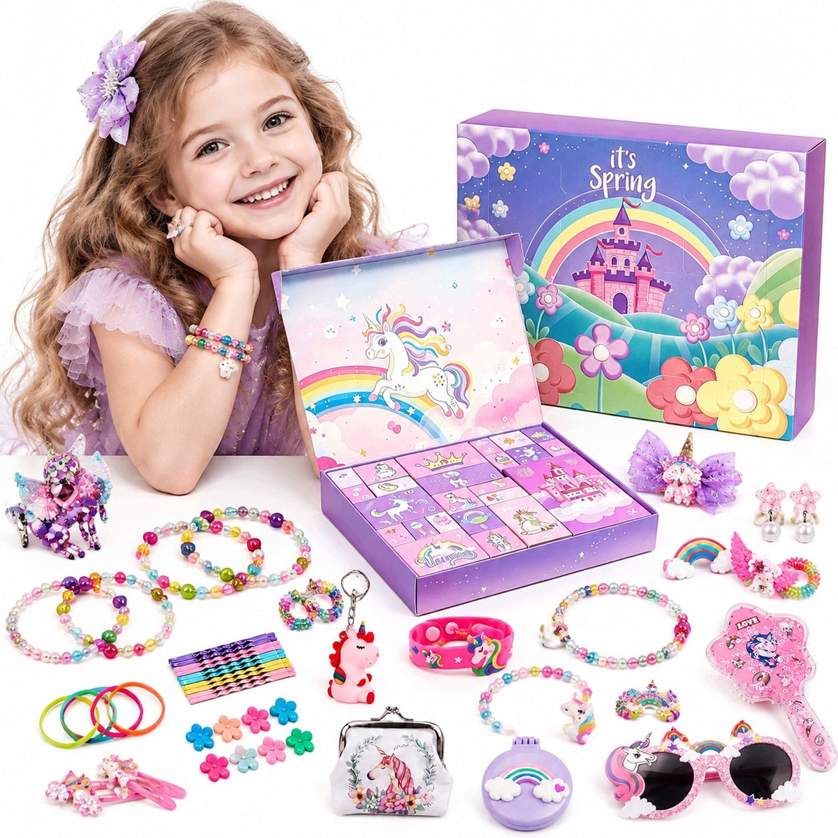 ADVENT CALENDAR FOR BABY GIRL 24PCS UNICORN GIFT SET