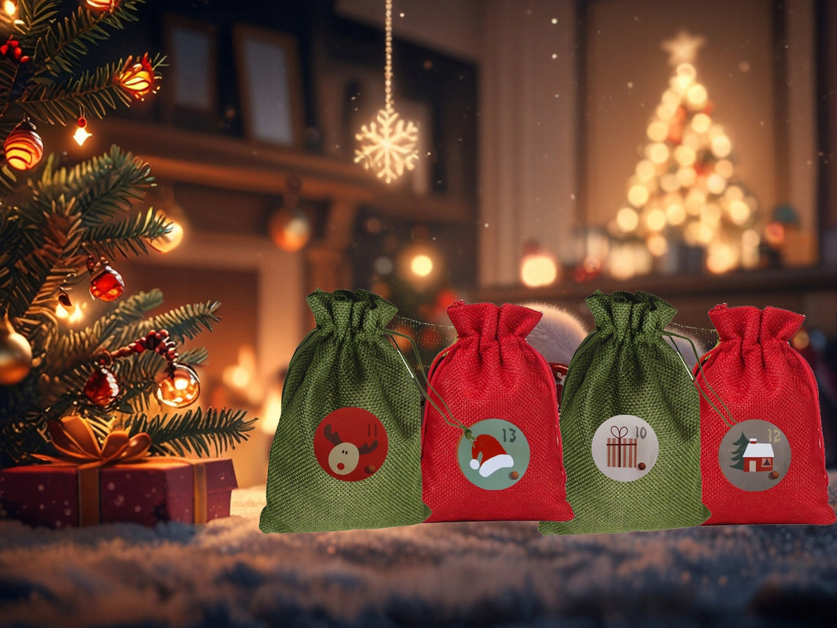 ADVENT CALENDAR FOR CHILDREN DIY 24 POUCHES HANGING DO IT YOURSELF EMPTY Manufacturer code 5936