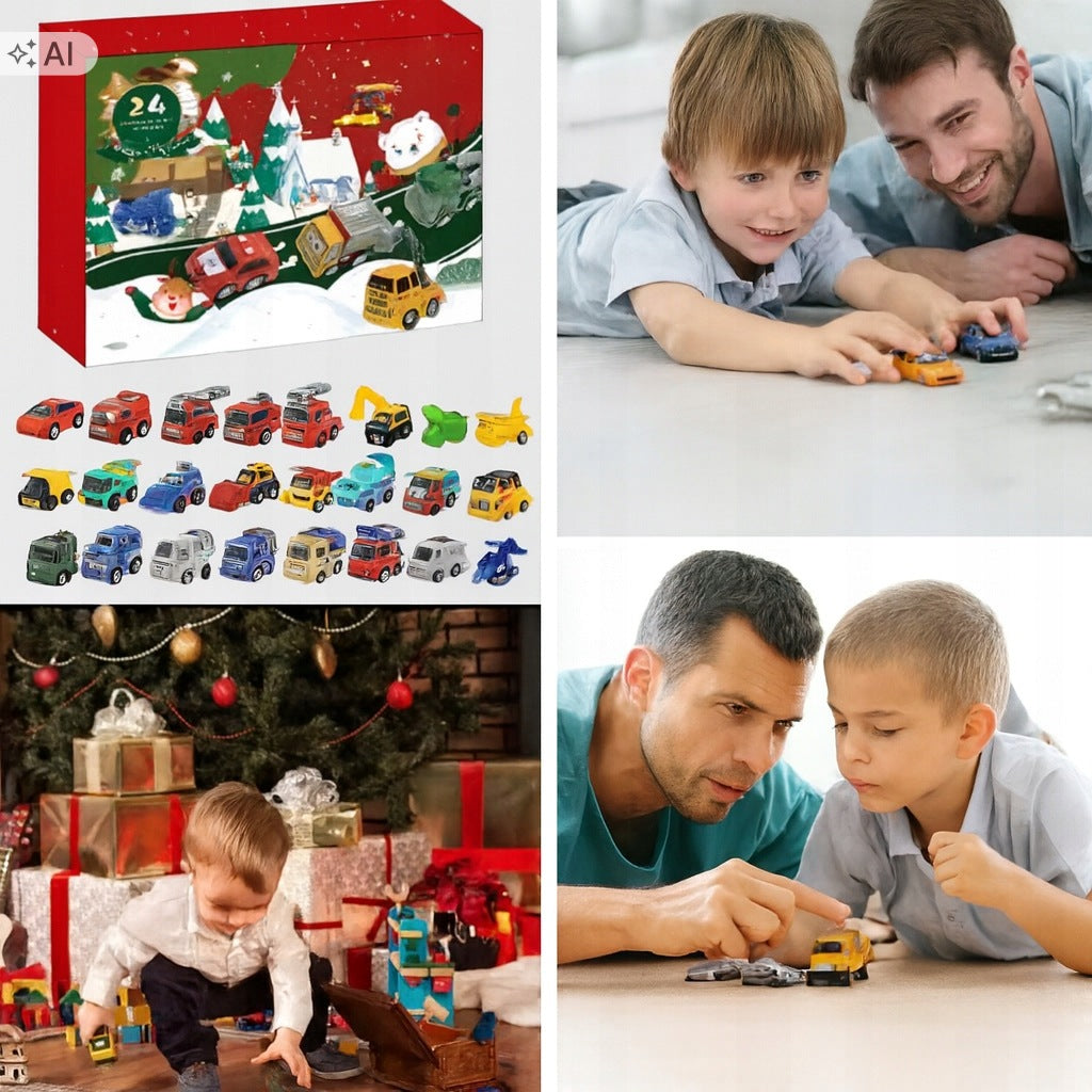 ADVENT CALENDAR FOR CHILDREN FOR CHRISTMAS ADVENT 24 CARS CAR Manufacturer code 5908076113134