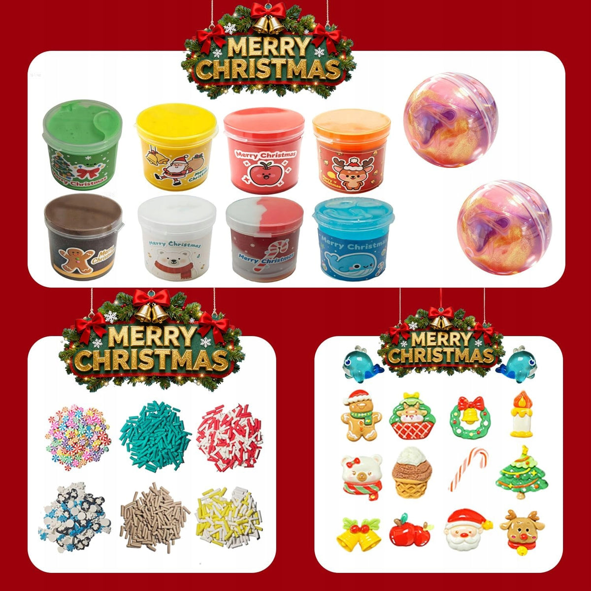 ADVENT CALENDAR GIFT FOR WORLD HOLIDAYS SLIME SQUISHIES 24 PCS DIY EAN (GTIN) 096487549613
