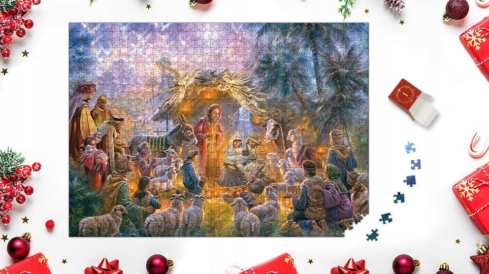 ADVENT CALENDAR NATIVITY SCENE Bethlehem 24x puzzle Puzzle 1008 element SS1