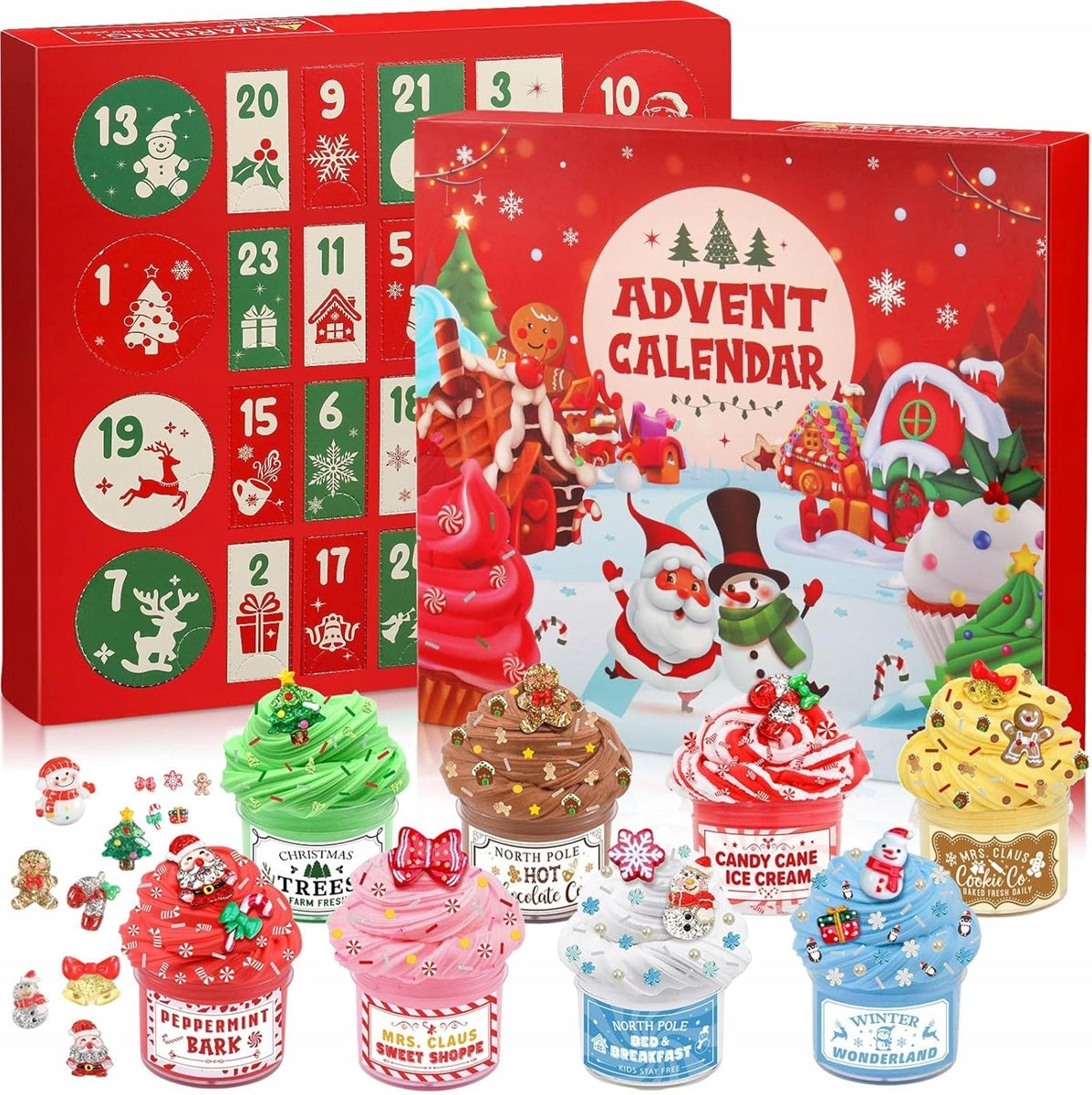 ADVENT CALENDAR SLIME GLUTES FOR CHILDREN 2026 CREATIVE ORNAMENTS