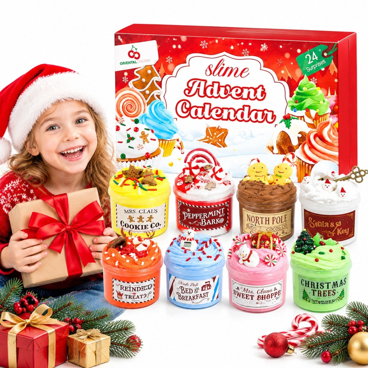 ADVENT CALENDAR SQUISHIES SQUISHY 3D 24 DAY CHRISTMAS GIFT SET