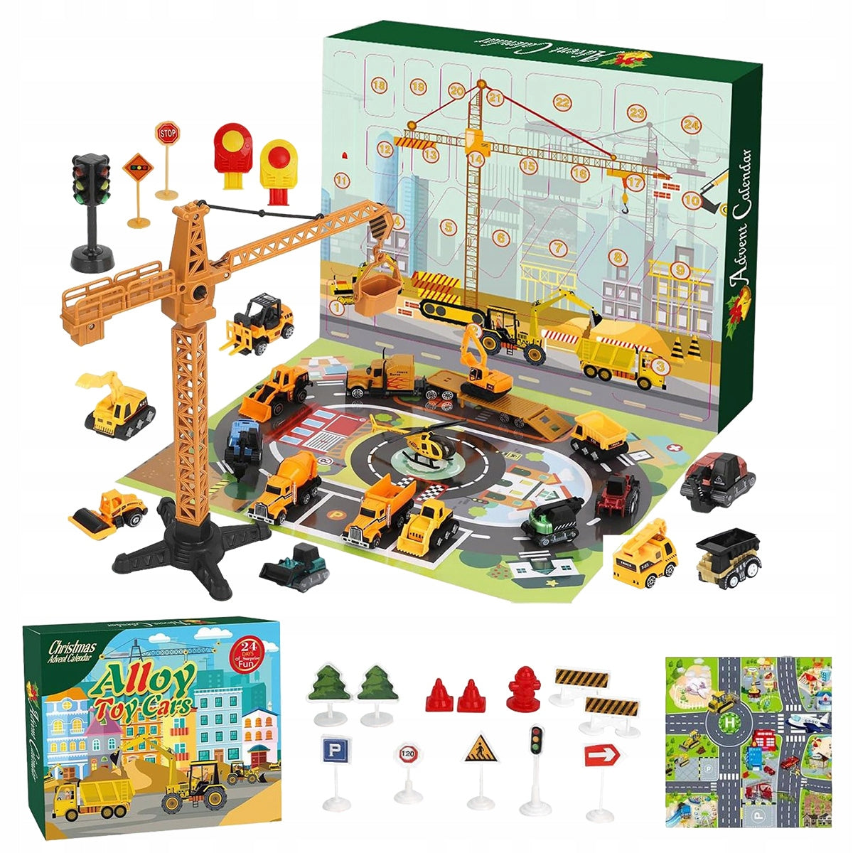 ADVENT CALENDAR for Boy CARS VehicleS CARS 24pcs for GIFT Packaging status original
