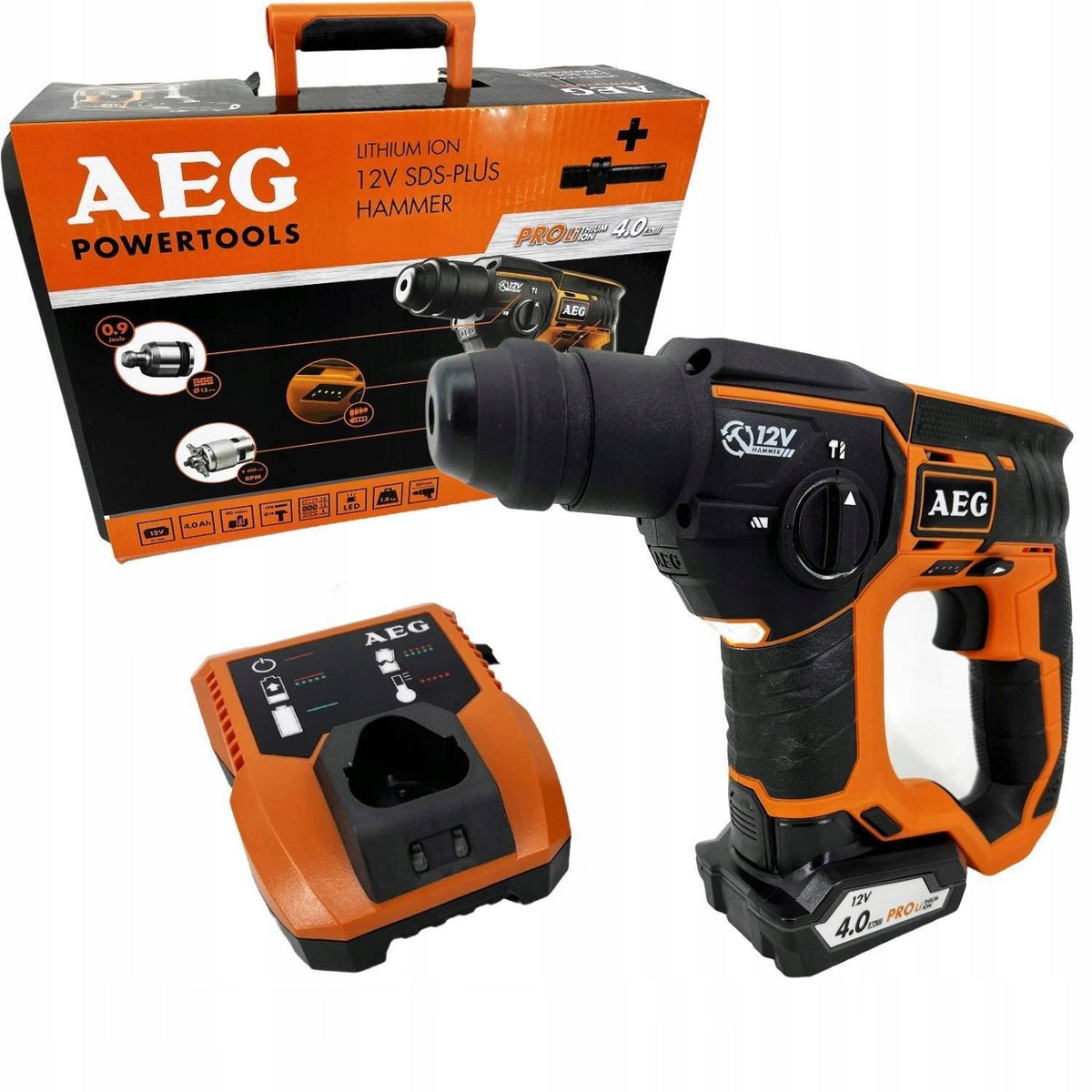 AEG BBH12LI SDS+ Cordless Impact Drill 12V/1x4Ah + Charger