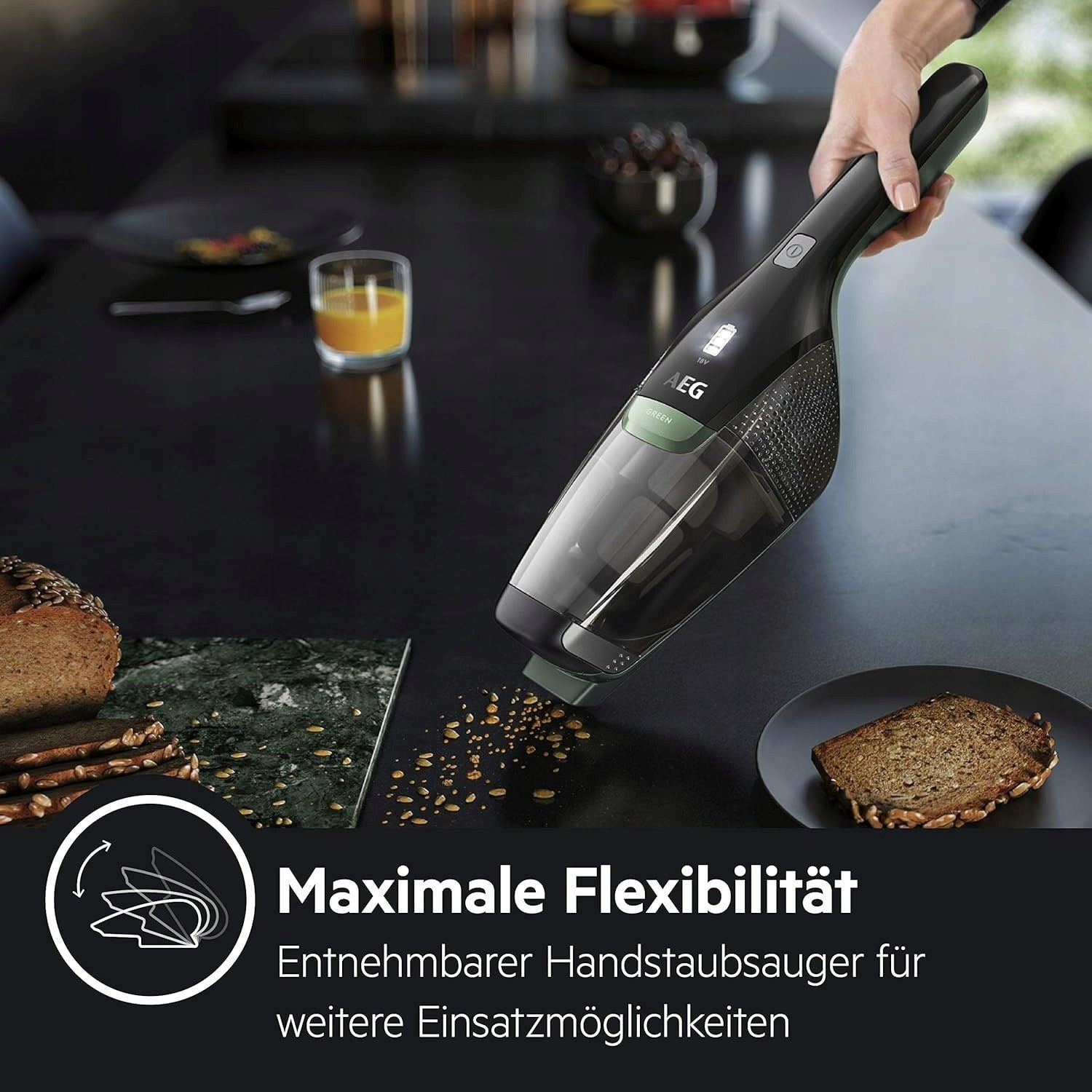 AEG ERGORAPIDO CX7-2-45MÖ CORDLESS VACUUM CLEANER, BLACK, 18.5W 18.0V Manufacturer no brand