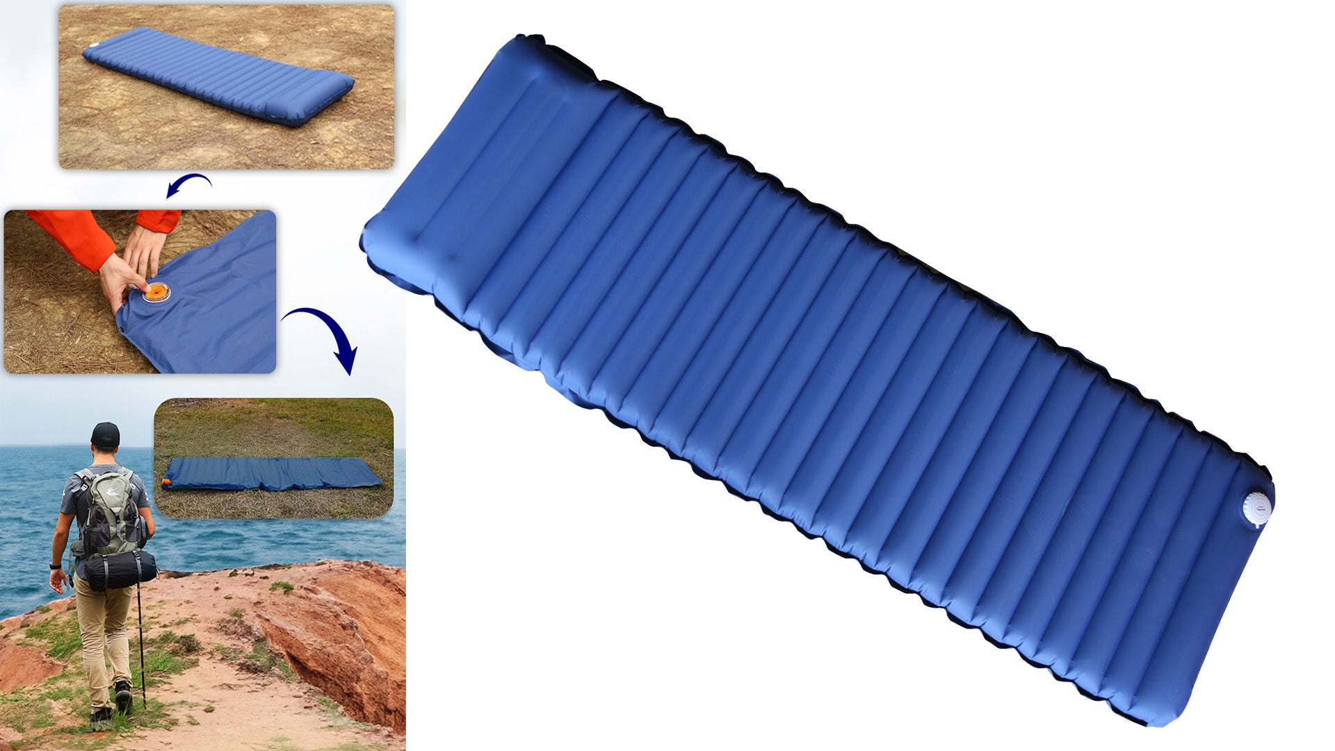 AEROGOGO GM4-01 MATTRESS with pump automatically inflatable 1 person for camping Brand Aerogogo