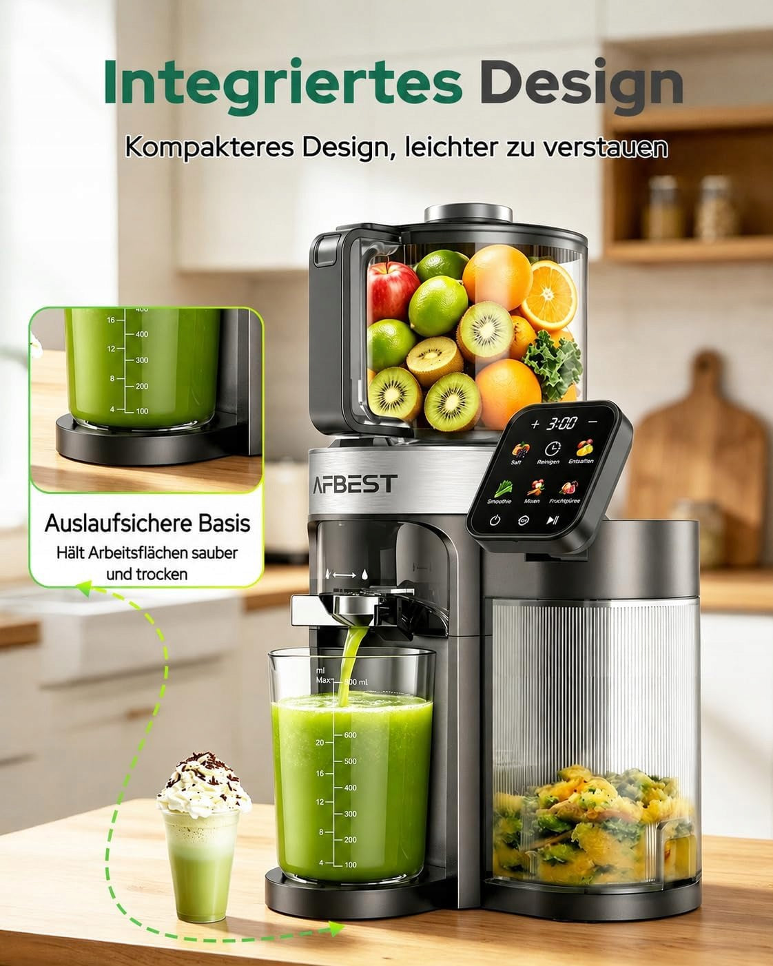 AFBEST COLD PRESS SLOW JUICER – FRESH JUICE EVERY DAY Packaging status original