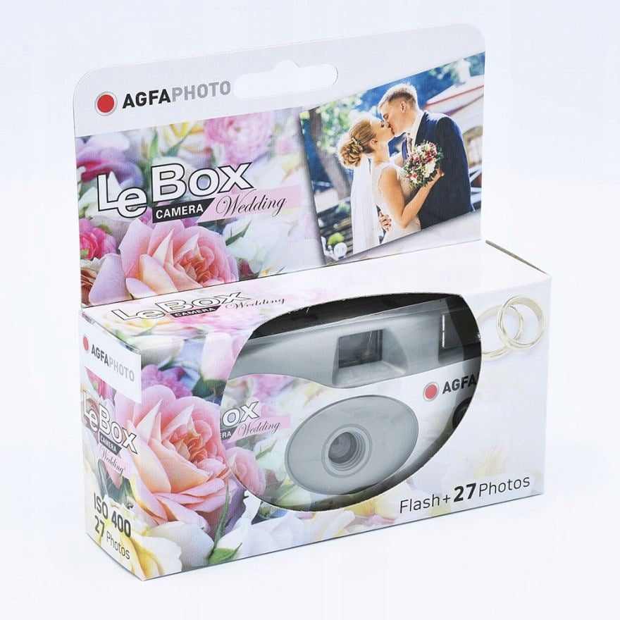 AGFA AGFAPHOTO Disposable Camera ISO 400 / 27 Flash Photos for Wedding Brand AgfaPhoto