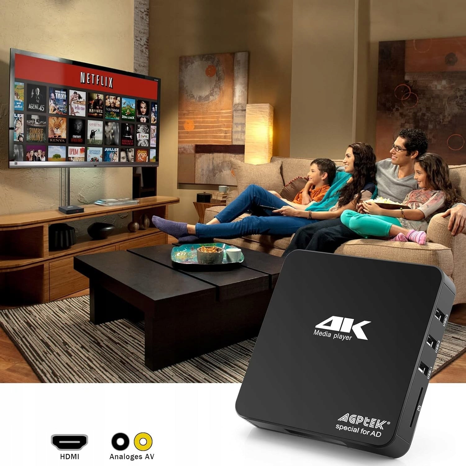 AGPTEK Media Player 4K Ultra HD Digital HDMI/AV M2399 Brand no brand