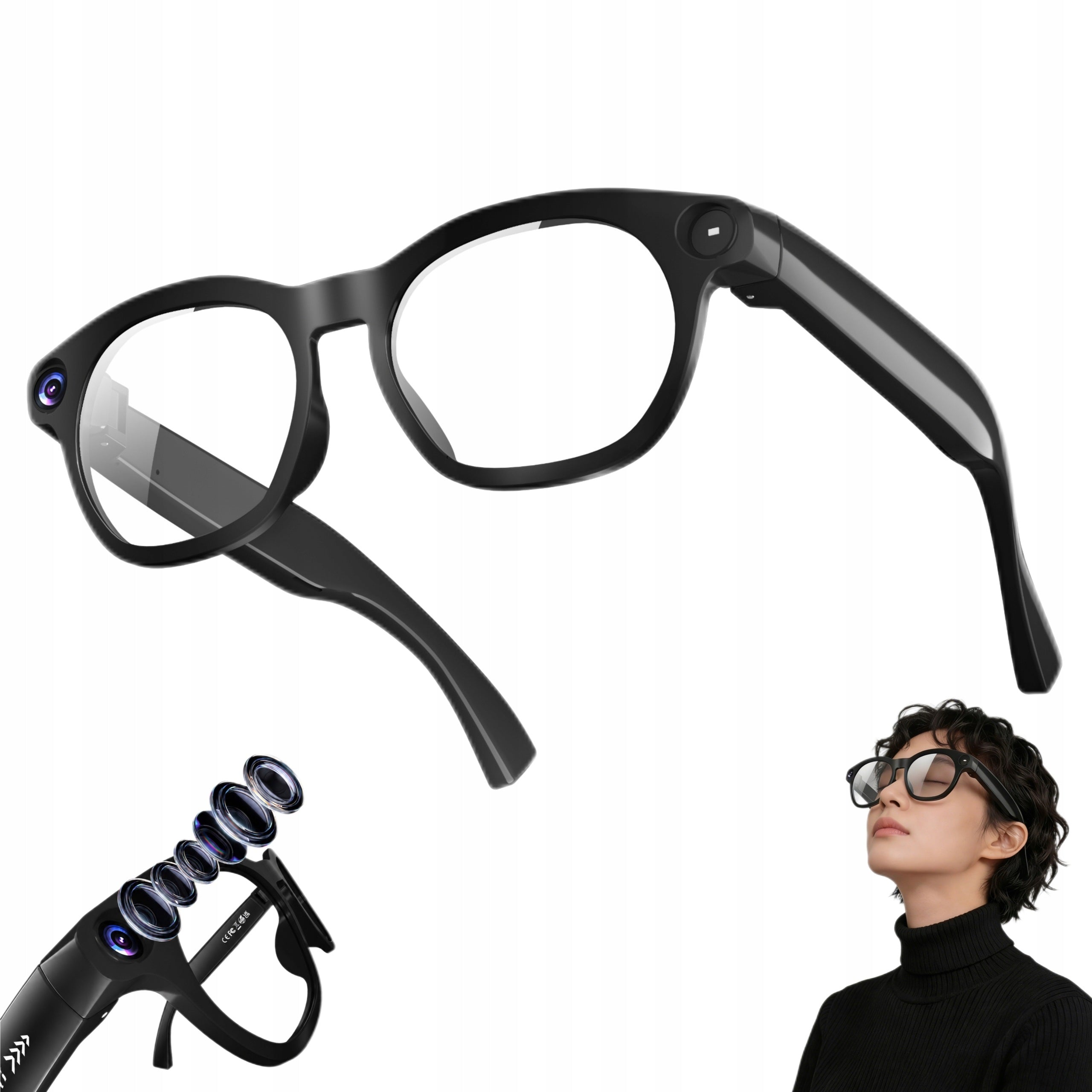 AI GLASSES WITH FHD CAMERA ASSISTANT BLUETOOTH LANGUAGE TRANSLATION