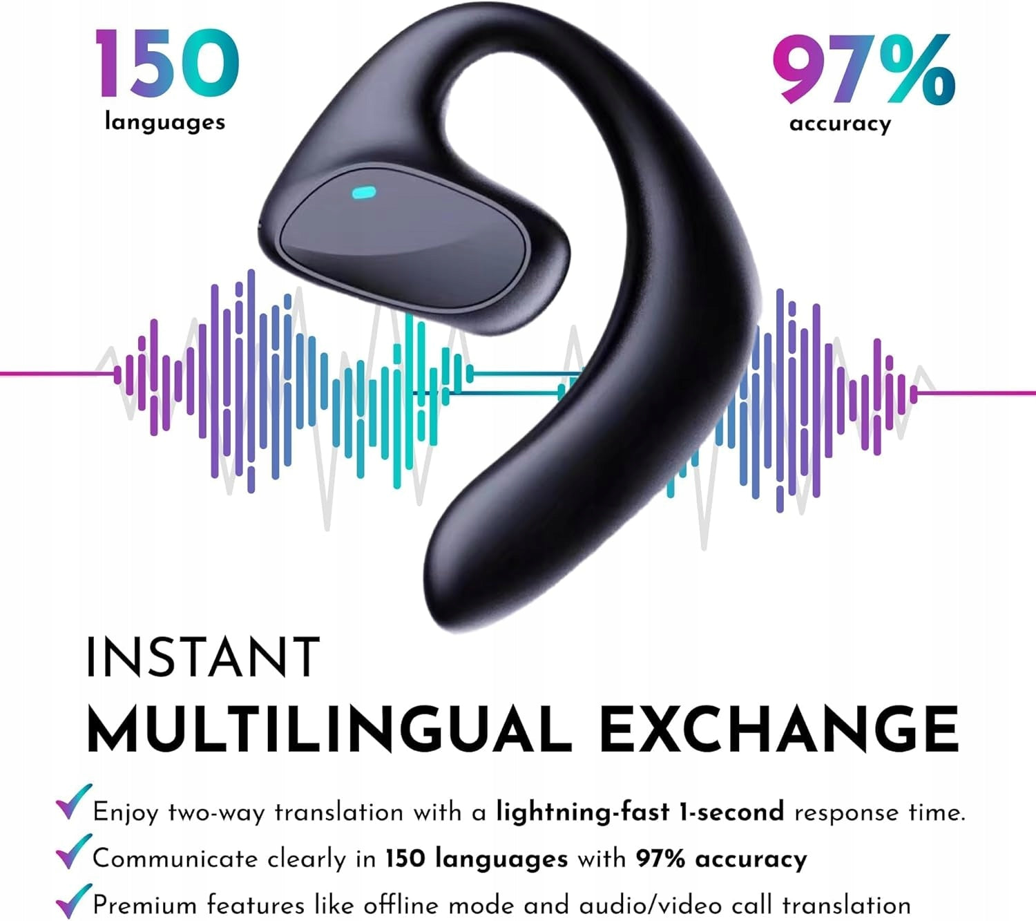 AI Translation Earbuds Real Time - All Language Translator Headphones Model gffgdgdgd
