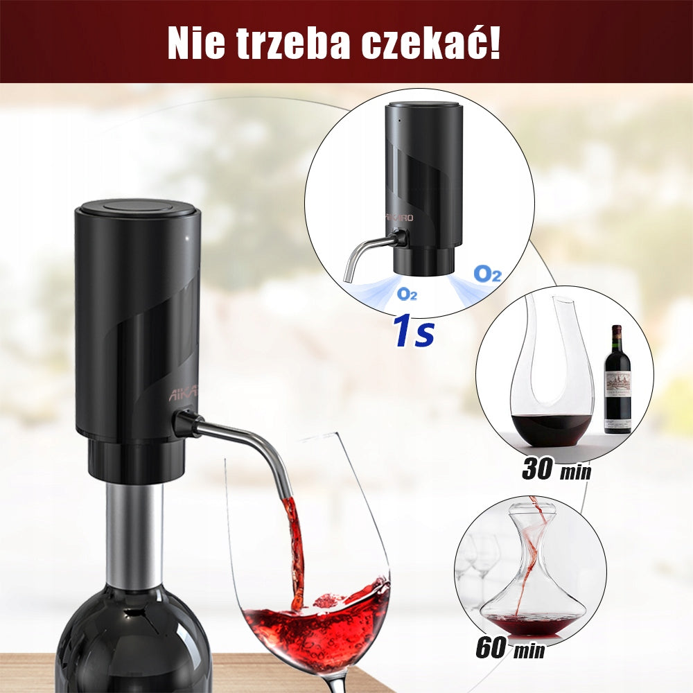 AIKARO - Electric Wine Aerator Pourer Automatic Decanter, Rechargeable Manufacturer AIKARO