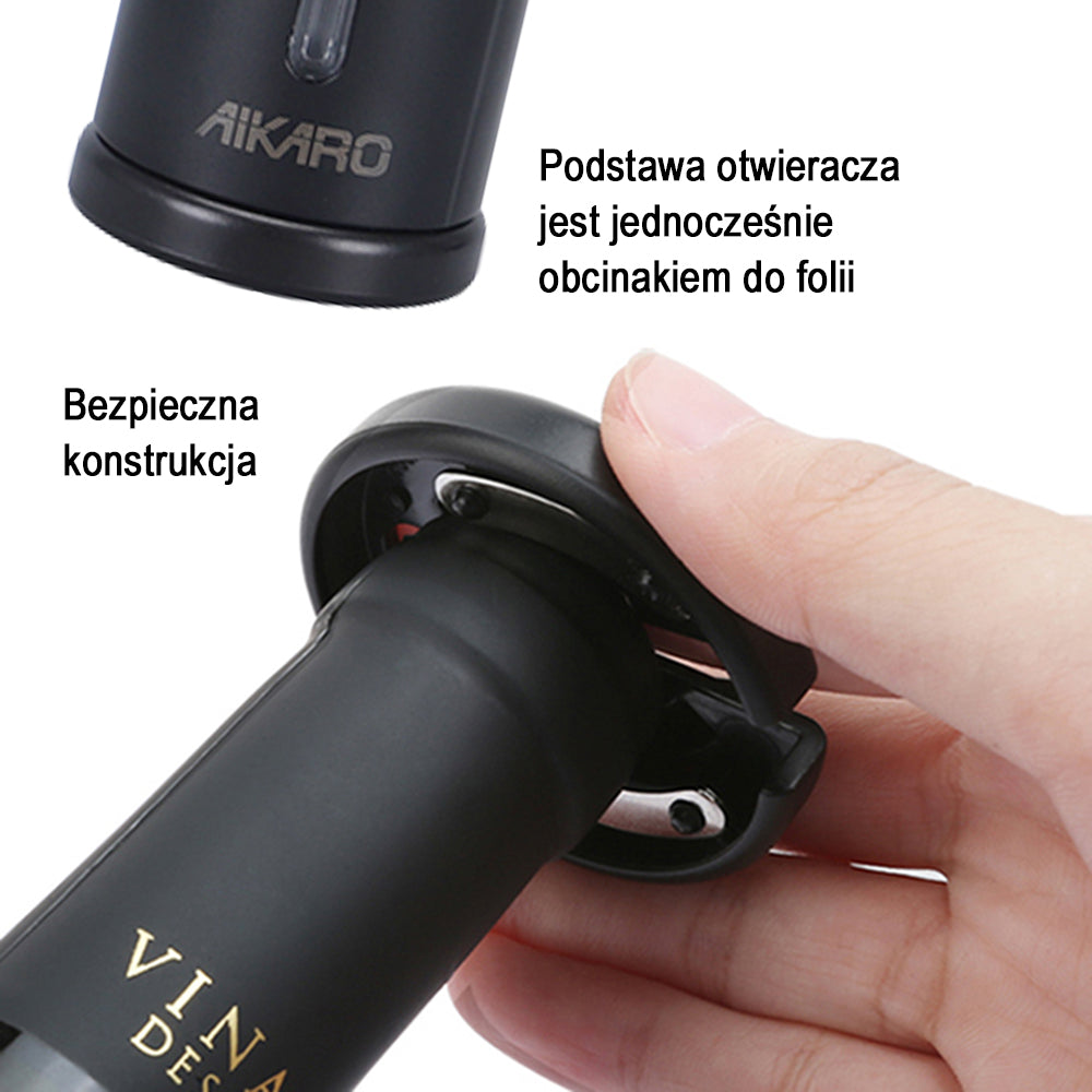 AIKARO - Electric Wine Bottle Opener Automatic Corkscrew, Battery Operated Brand AIKARO