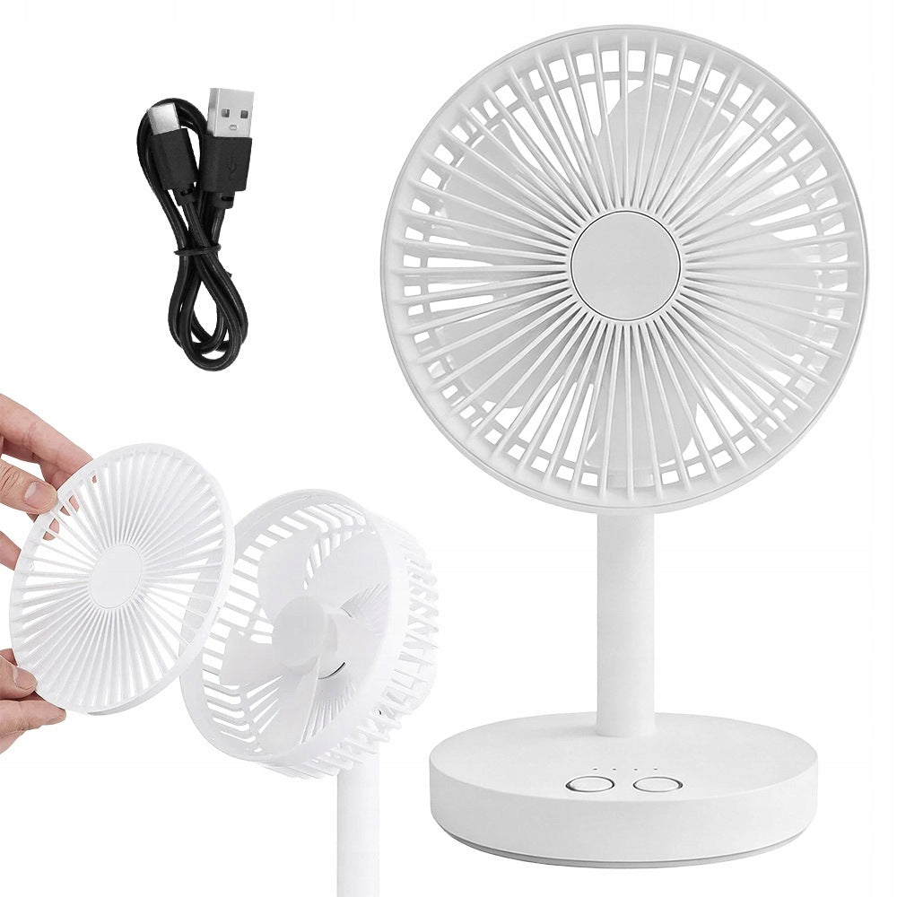 AIR CIRCULATOR DESK FAN QUIET WINDMILL FOR BEDROOM WHITE