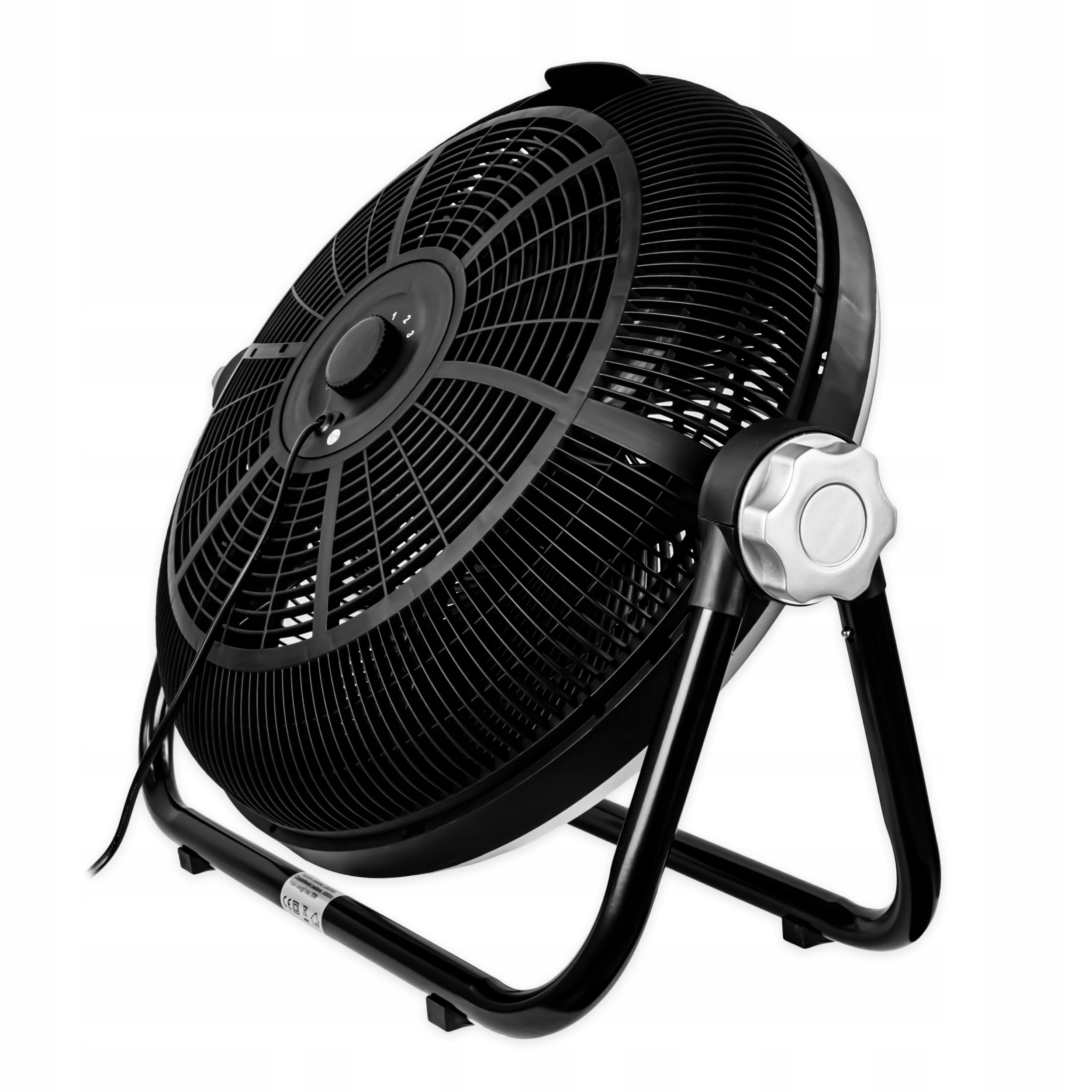 AIR CIRCULATOR FLOOR FAN POWERFUL INDUSTRIAL WINDMILL 80W Dominant color black