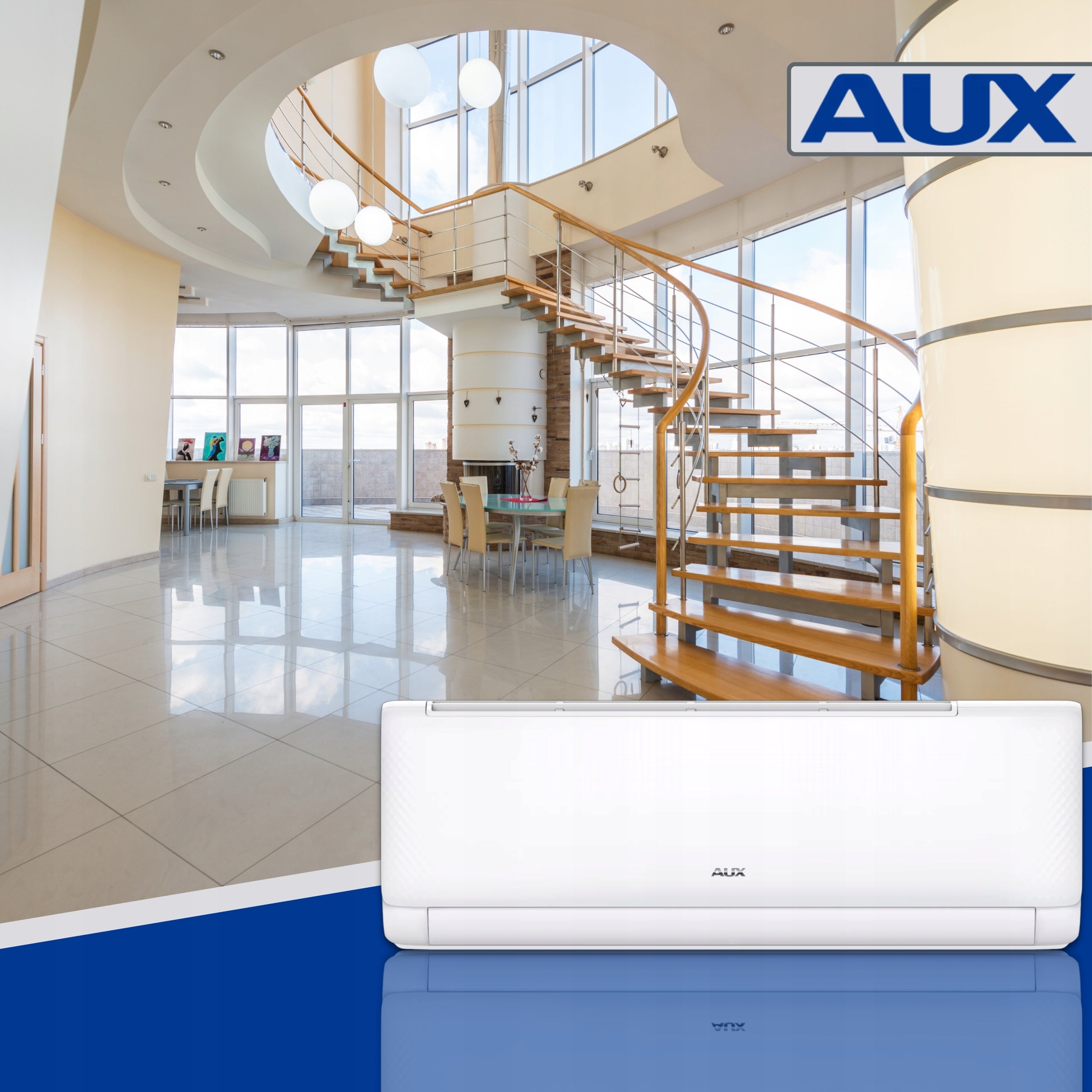 AIR CONDITIONER AUX 3,5kW WALL AIR CONDITIONING MOUNTING KIT FOR HOME OFFICE Manufacturer code KLIMATYZACJA ŚCIENNA AUX KLIMATYZATOR