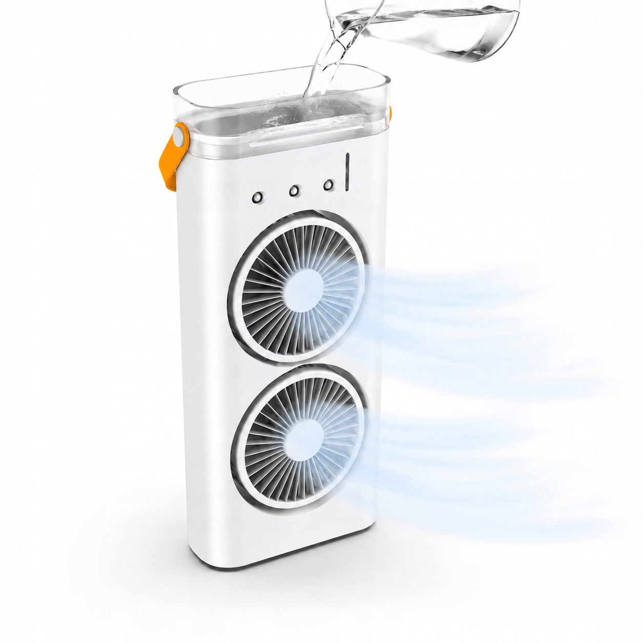 AIR CONDITIONER DOUBLE FAN WITH WATER TANK 280 ML WITH REMOTE CONTROL Brand no brand