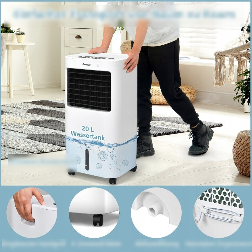 AIR CONDITIONER EVAPORATIVE FAN 3IN1 20L 65W REMOTE CONTROL WHITE Packaging status original
