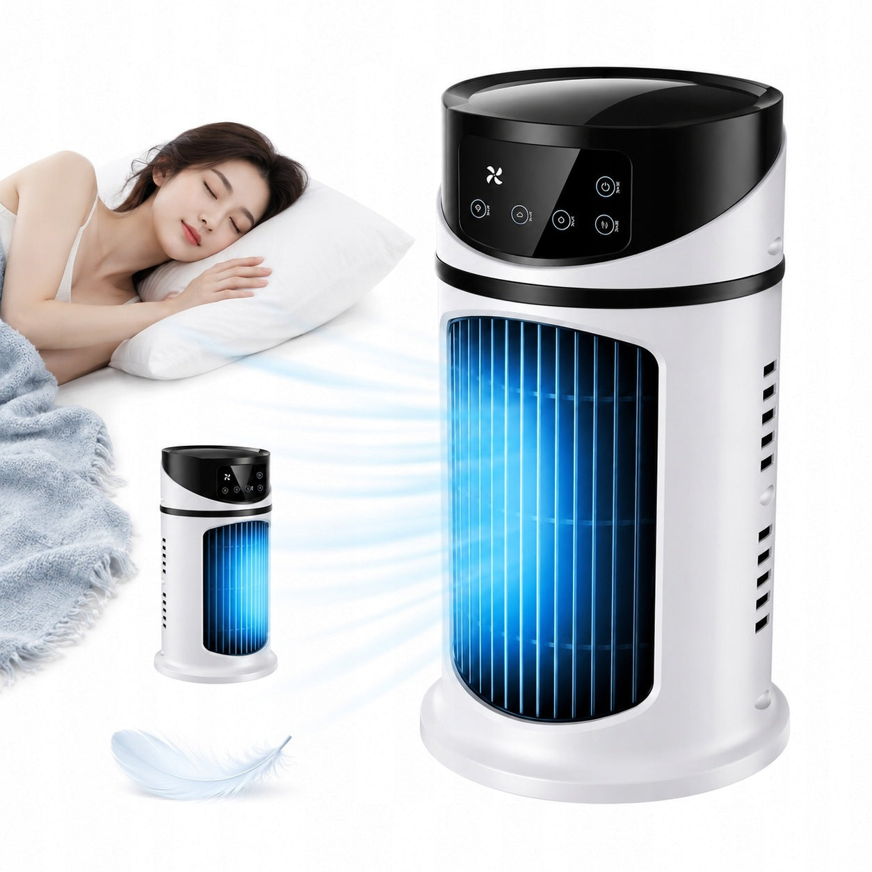 AIR CONDITIONER MINI PORTABLE 10 IN USB 6 GEARS TIMER 6 H 300 ML ABS