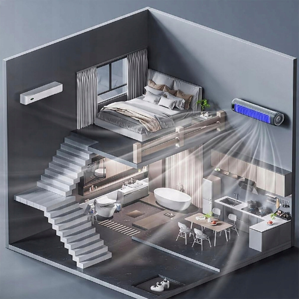 AIR CONDITIONER MINI ROOM PORTABLE AIR CONDITIONER FOR ROOM SMALL FAN Included equipment USB cable