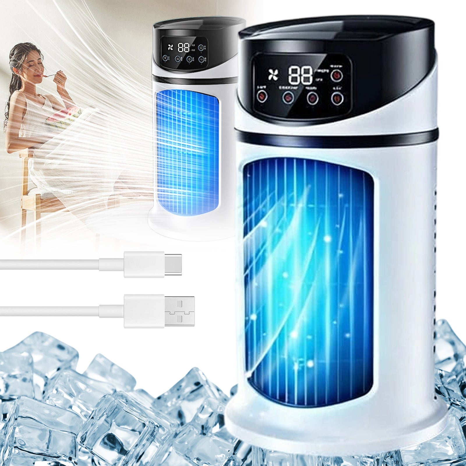 AIR CONDITIONER PORTABLE CONVENIENT WATER TANK TOUCH AMENITIES Brand no brand