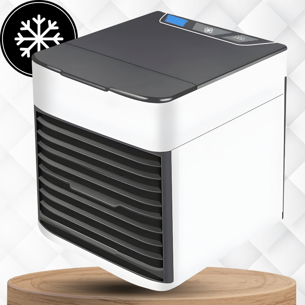 AIR CONDITIONER PORTABLE DESK WINDMILL FOR WATER AND ICE 3IN1 USB LED FAN Packaging status original