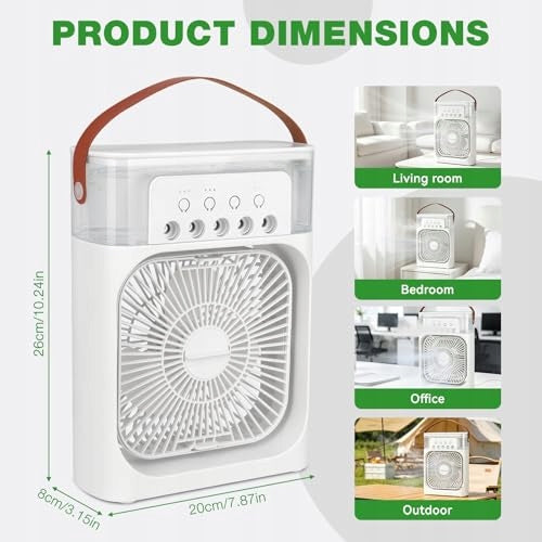 AIR CONDITIONER PORTABLE MINI AIR FAN HUMIDIFIER FOR HOME OFFICE Manufacturer code Bez marki