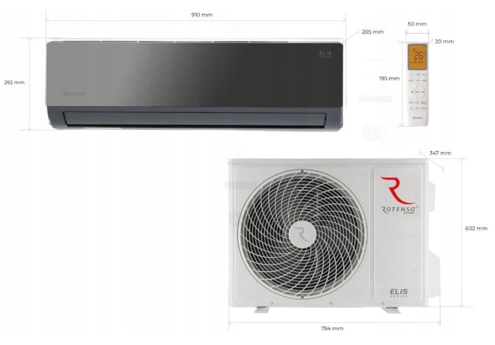 AIR CONDITIONER ROTENSO ELIS 5,1KW SERIES X WIFI Heating power 5200 W