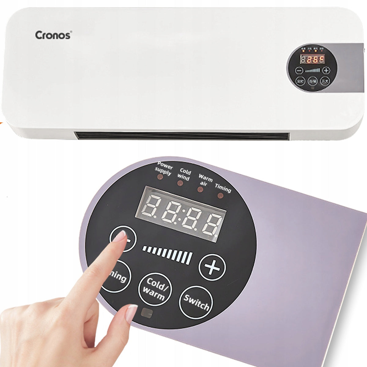 AIR CURTAIN FAN HEATER OVER DOOR WINDOW 1500W + REMOTE CONTROL Brand Cronos