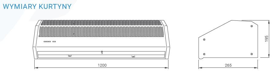 AIR CURTAIN FERONO FK120E3 120cm/8kW/400V Kind with electric heater