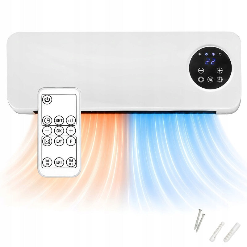 AIR CURTAIN POWERFUL ENERGY SAVING HEATER COOLS REMOTE TIMER 2000W