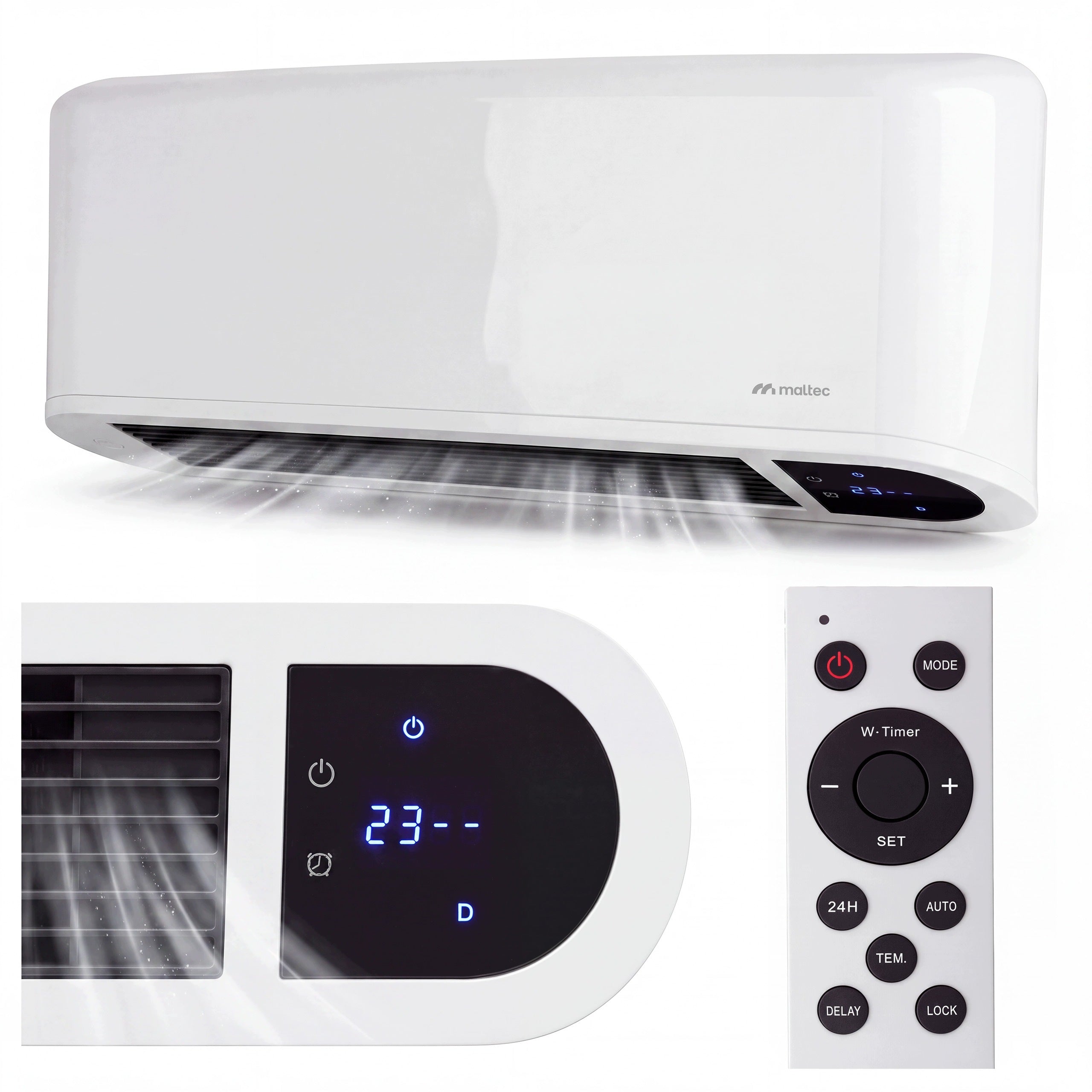 AIR CURTAIN POWERFUL HEATER ENERGY SAVING REMOTE CONTROL TIMER 2000W