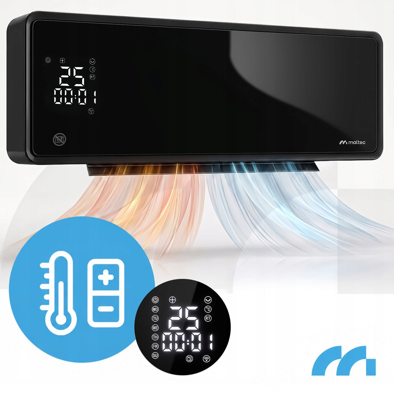 AIR CURTAIN POWERFUL HEATER ENERGY SAVING WiFi REMOTE CONTROL TIMER 2000W Packaging status original