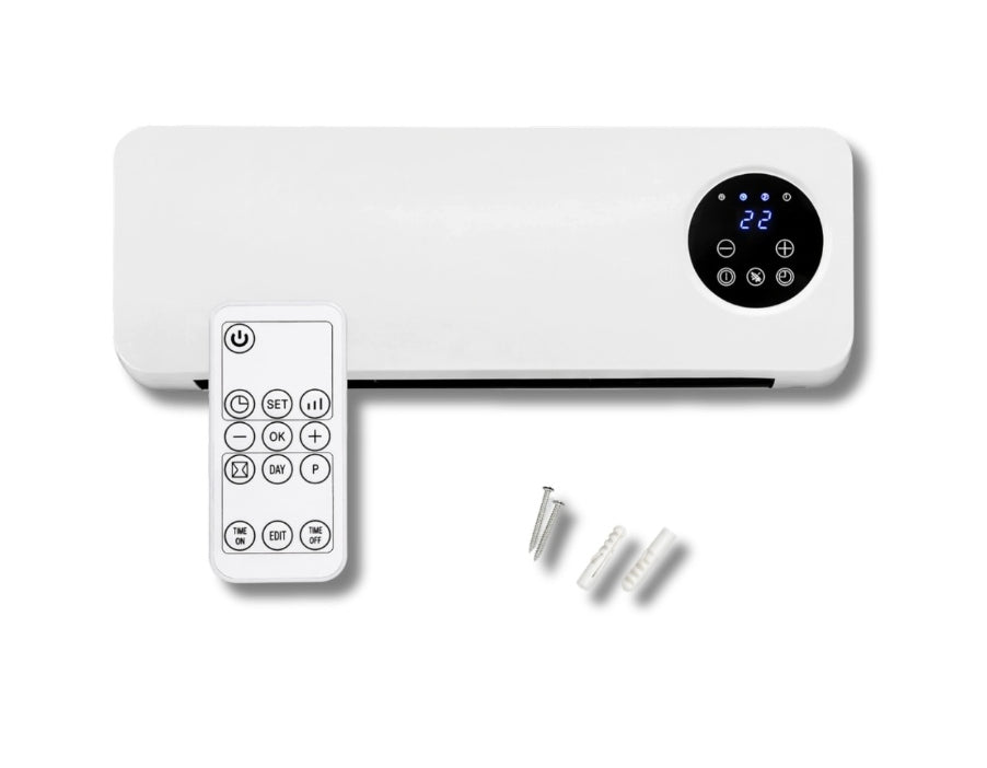 AIR CURTAIN WALL STRONG RADIATOR WITH REMOTE CONTROL INCLUDED CERAMIC Packaging status original