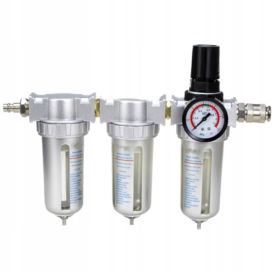 AIR FILTER PAINT DEHYDRATOR+REDUCER PRESSURE GAUGE 1/2 QUICK COUPLER