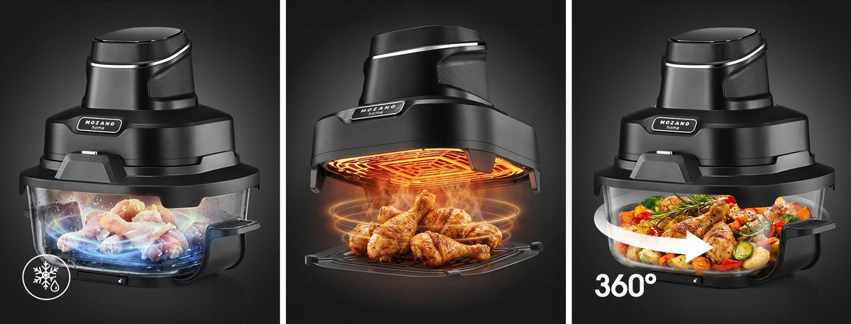 AIR FRYER FAT FREE GLASS BOWL 2PCS STRONG +100 TRAYS Manufacturer code AGD/FRY/S01#CZA
