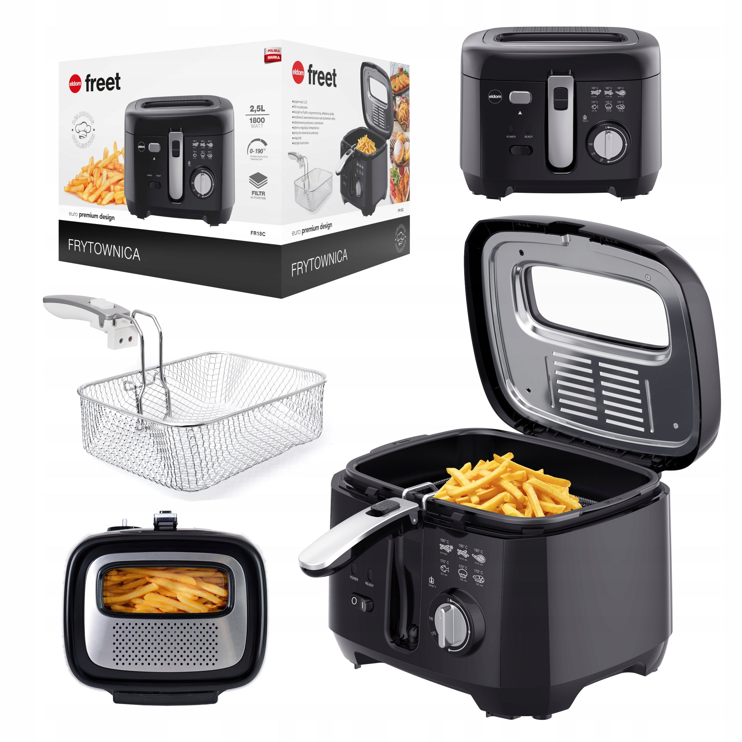 AIR FRYER FR18C OIL 2,5L ELDOM 1800W