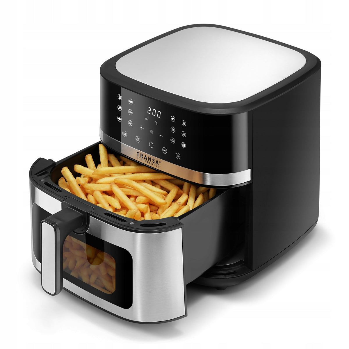 AIR FRYER INOX LARGE BOWL 8L 2200W 12 PROGRAMS Packaging status original