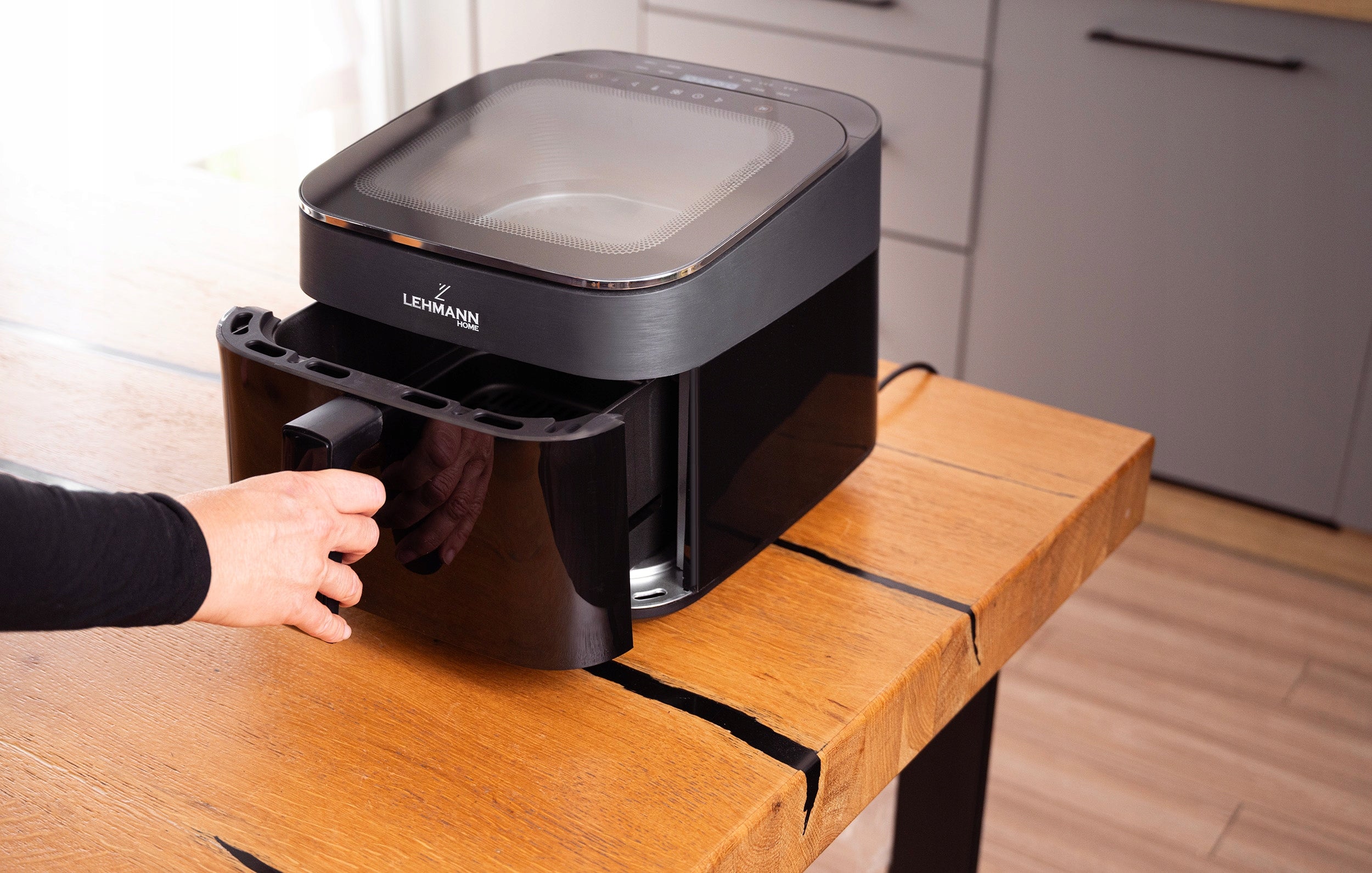 AIR FRYER NON-FAT AIR FRYER 6,5L LARGE BOWL 12 PROGRAMS Brand Lehmann