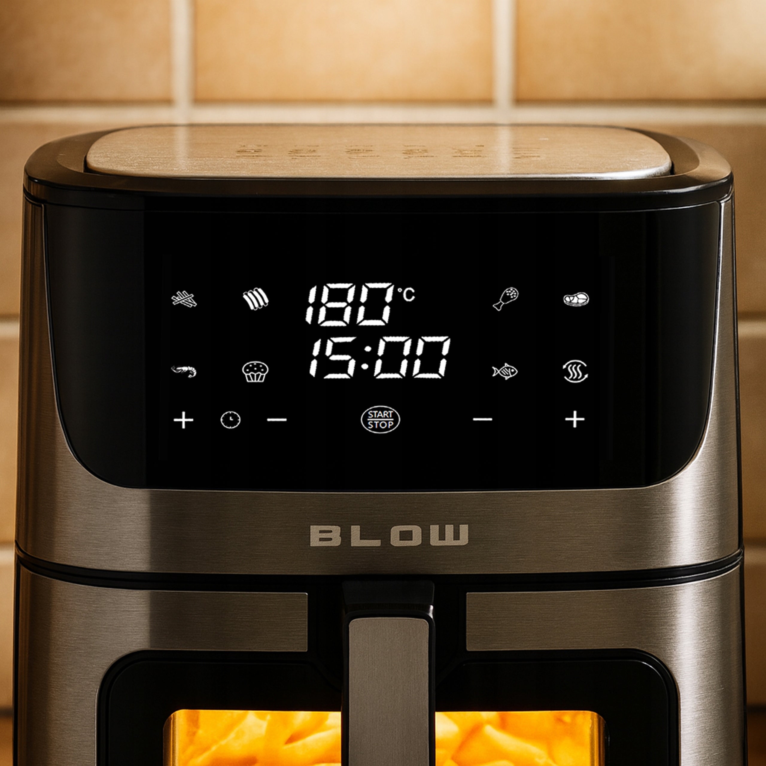 AIR FRYER NON-FAT LARGE BOWL XL 8L 2 HEATERS STRONG 2500W Brand Blow