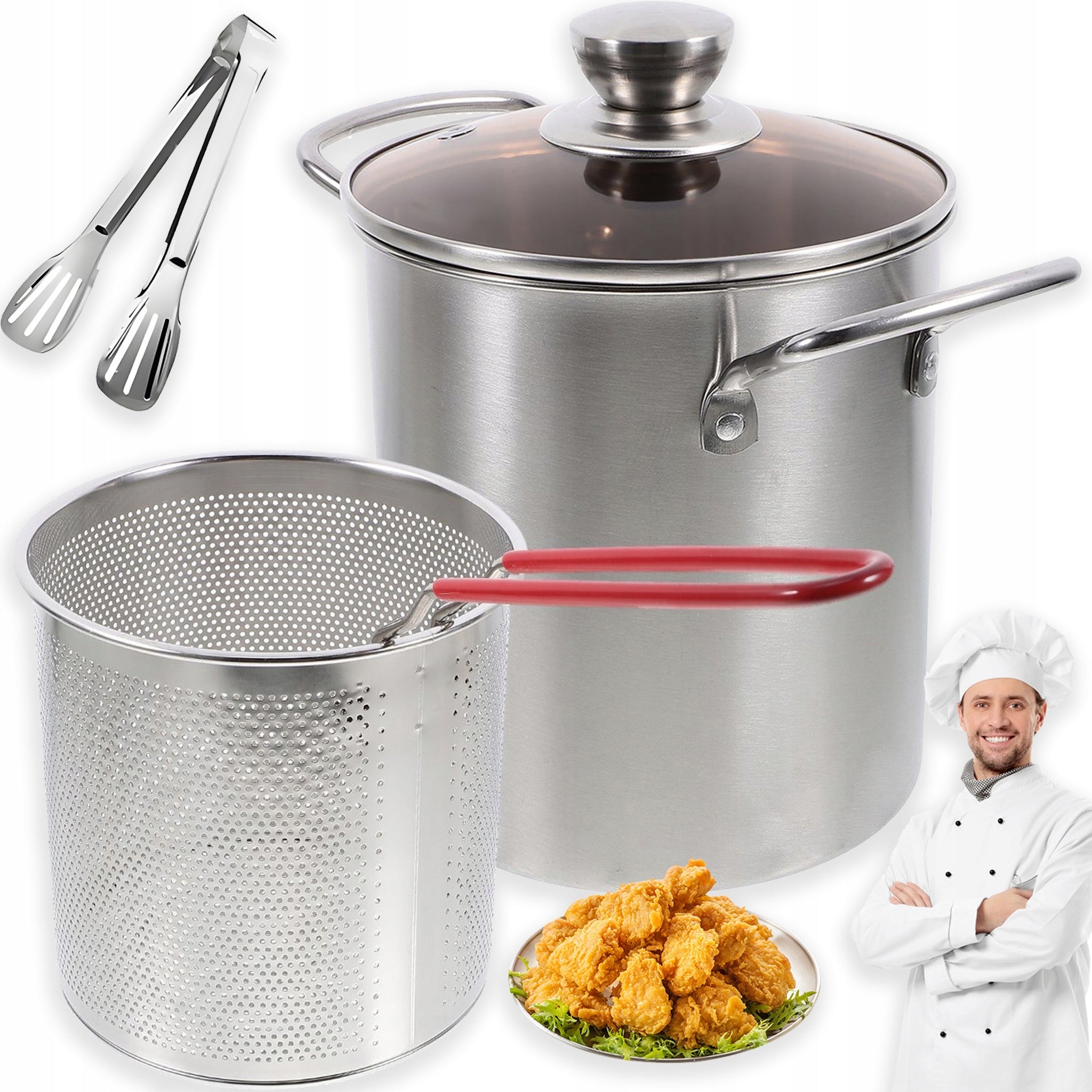 AIR FRYER WITH NON-STICK COATING STAINLESS STEEL 3L FOR KITCHEN